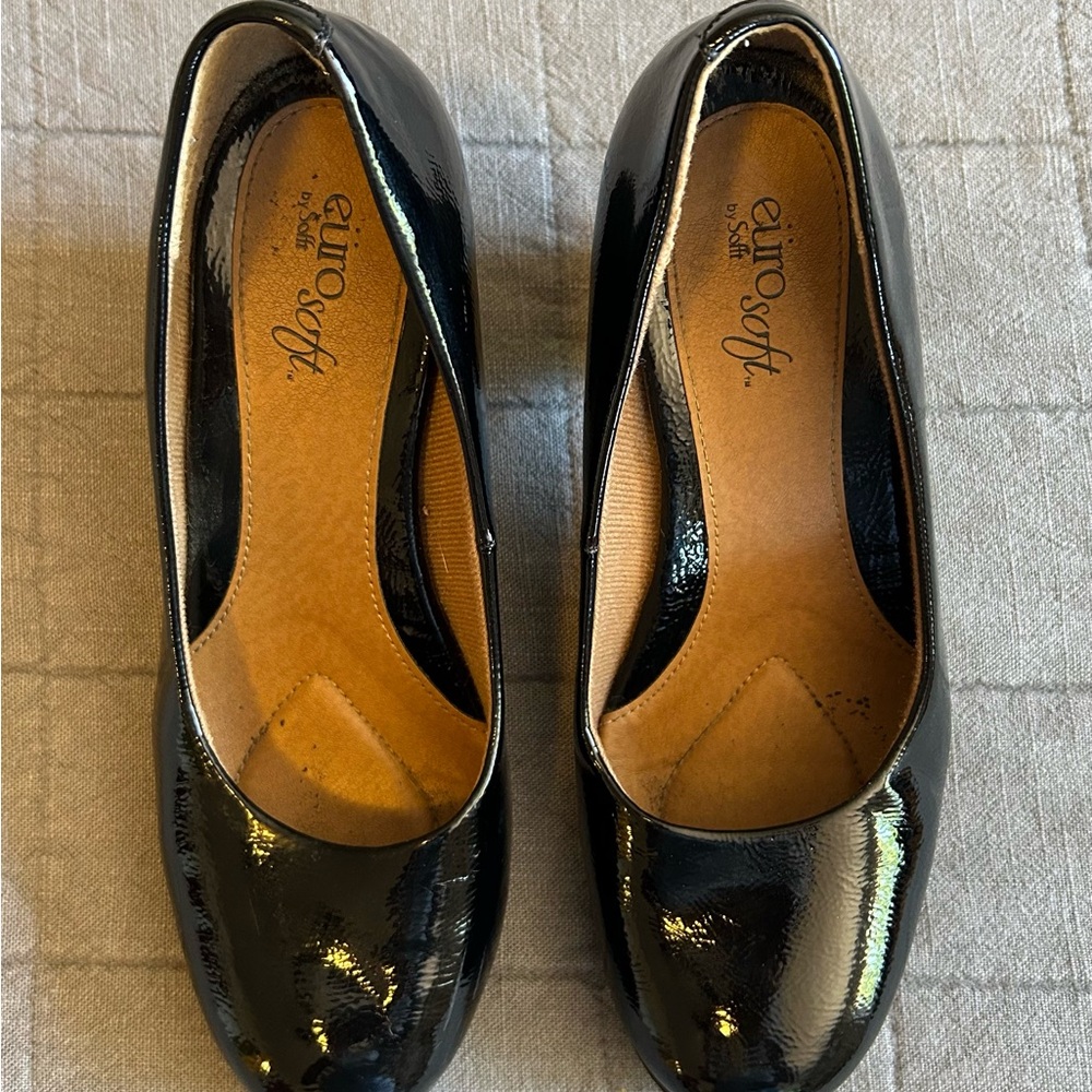 Sofft Black Patent Leather Flats